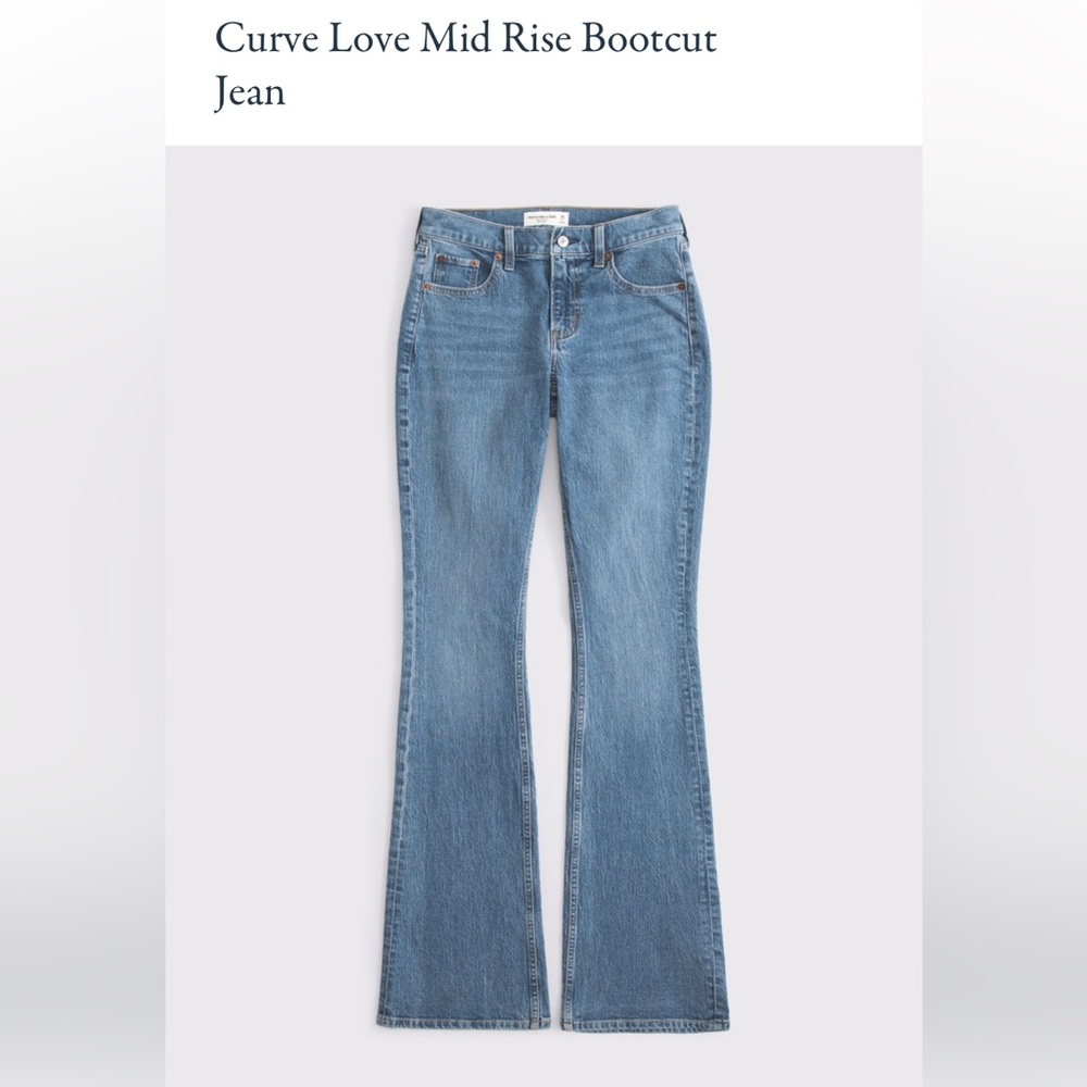 Abercrombie and Fitch Curve Love Mid Rise Bootcut Jean (30 SHORT)